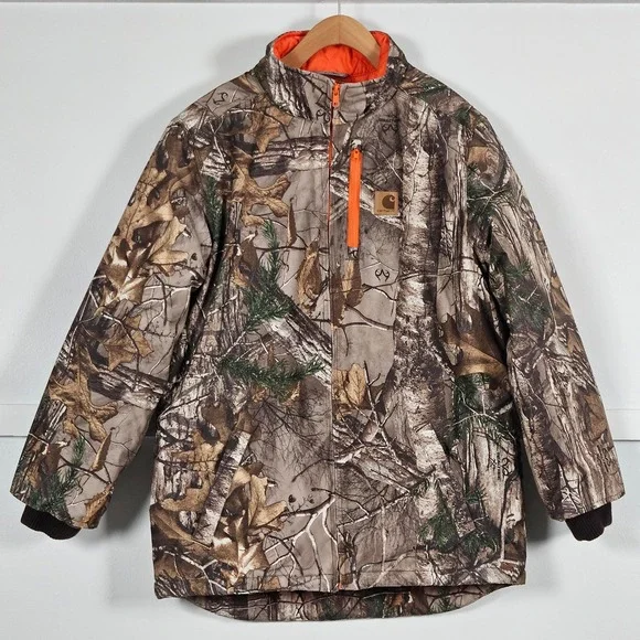 Carhartt Kids Realtree Xtra Camo Quilted Lining Full Zip Jacket Size L (14-16) - Picture 2 of 7